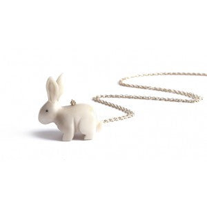 Tagua Rabbit Pendant - Jewellery - Eighteen Rabbit Fair Trade 